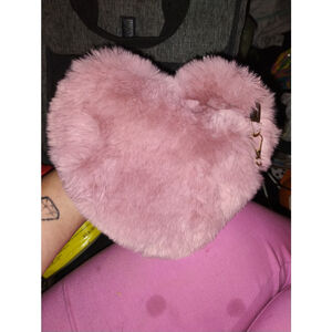 #17 plush heart crossbody